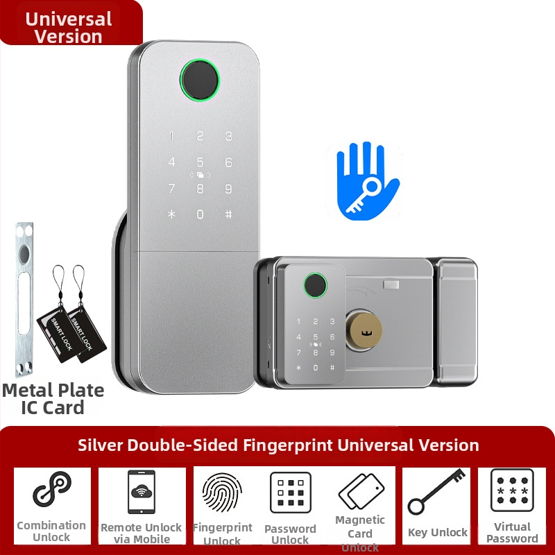 Умен заключващ механизъм с пръстов отпечатък за врати от желязо/дърво, модел N2, съхранение на 100 отпечатъка, над 100000 отключвания, сканиране за по-малко от 0.5 сек, работна температура -35°C до 55°C