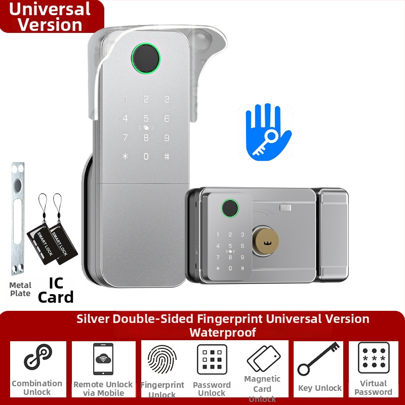 Умен заключващ механизъм с пръстов отпечатък за врати от желязо/дърво, модел N2, съхранение на 100 отпечатъка, над 100000 отключвания, сканиране за по-малко от 0.5 сек, работна температура -35°C до 55°C