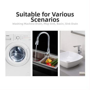 Elektroplatinovaný pripojovací diel 4050 – trojcestný spoj pre práčku a podlahový odtok, dvojité konce, moderný dizajn