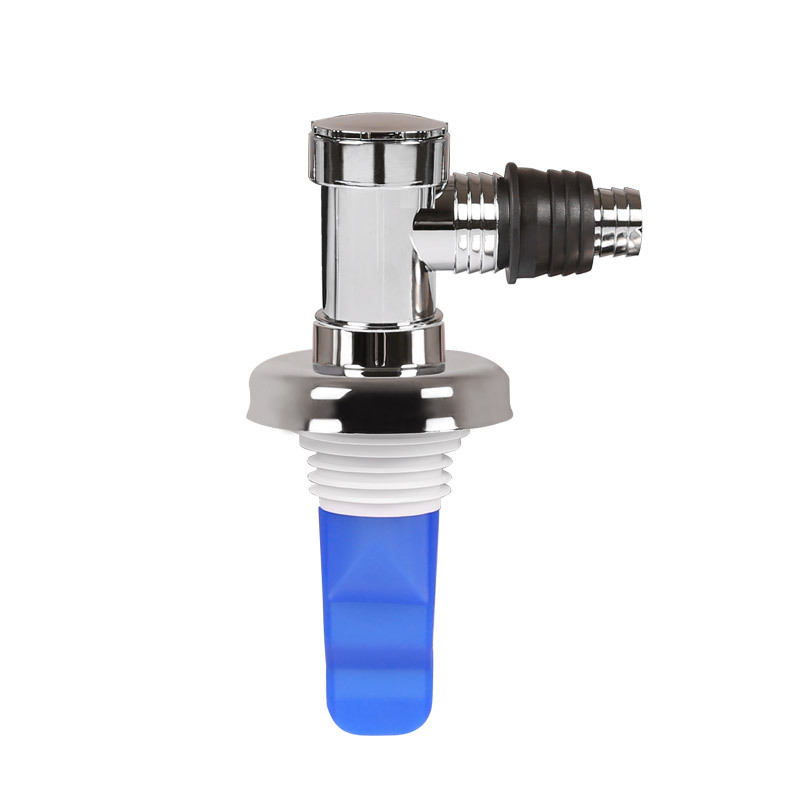 Elektroplatinovaný pripojovací diel 4050 – trojcestný spoj pre práčku a podlahový odtok, dvojité konce, moderný dizajn