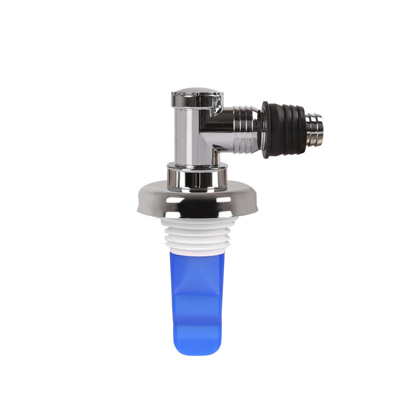 Elektroplatinovaný pripojovací diel 4050 – trojcestný spoj pre práčku a podlahový odtok, dvojité konce, moderný dizajn