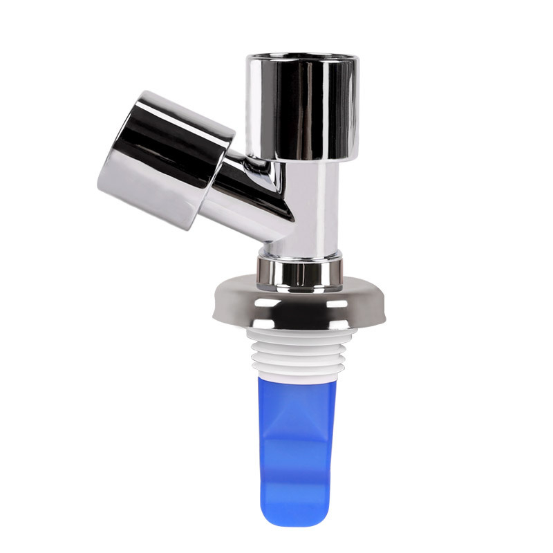 Elektroplatinovaný pripojovací diel 4050 – trojcestný spoj pre práčku a podlahový odtok, dvojité konce, moderný dizajn