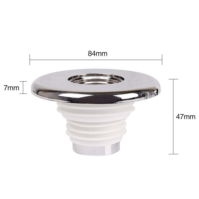Elektroplatinovaný pripojovací diel 4050 – trojcestný spoj pre práčku a podlahový odtok, dvojité konce, moderný dizajn