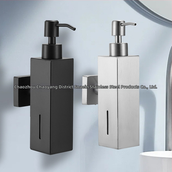 Диспенсър за сапун от 304 неръждаема стомана – стенен монтаж, ръчно натискане, електроплатирана повърхност, модерен минималистичен стил