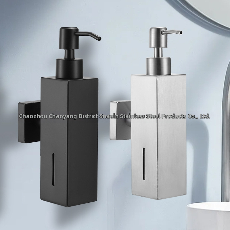 Dávkovač mydla z nerezovej ocele 304 – na stenu, ručné stlačenie, elektrogalvanizovaný povrch, moderný minimalistický štýl