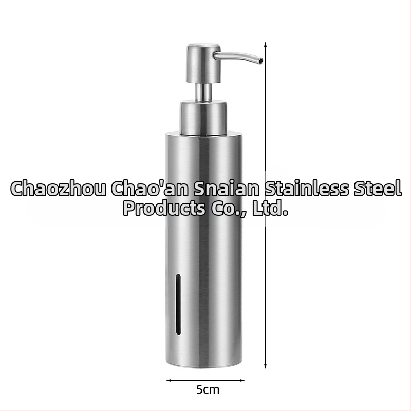 Диспенсър за сапун от 304 неръждаема стомана – стенен монтаж, ръчно натискане, електроплатирана повърхност, модерен минималистичен стил