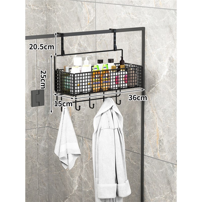 Raft de baie pentru depozitare – montaj fără găuri, din fier, 1 etaj, stil modern minimalist, model 0319160300