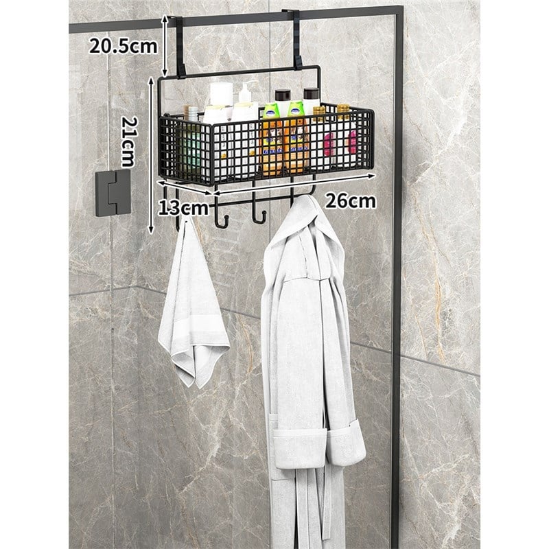 Raft de baie pentru depozitare – montaj fără găuri, din fier, 1 etaj, stil modern minimalist, model 0319160300