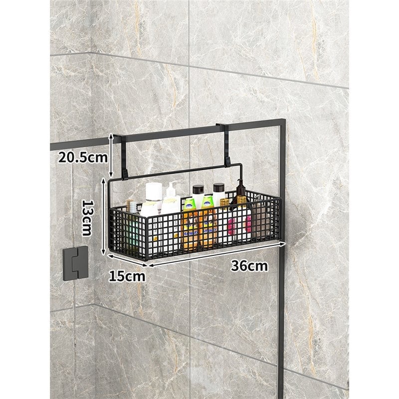 Raft de baie pentru depozitare – montaj fără găuri, din fier, 1 etaj, stil modern minimalist, model 0319160300