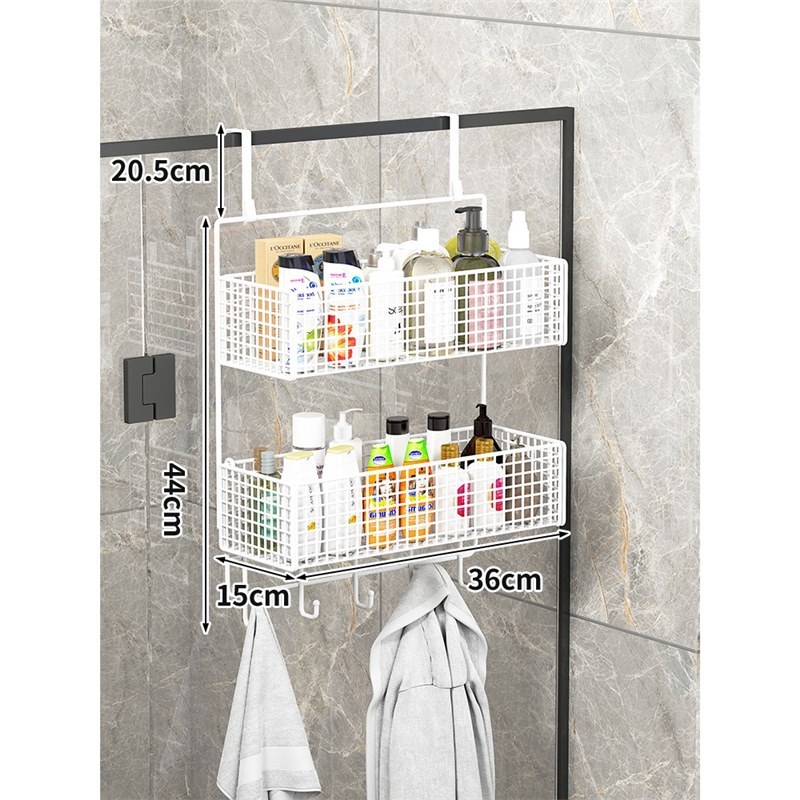 Raft de baie pentru depozitare – montaj fără găuri, din fier, 1 etaj, stil modern minimalist, model 0319160300