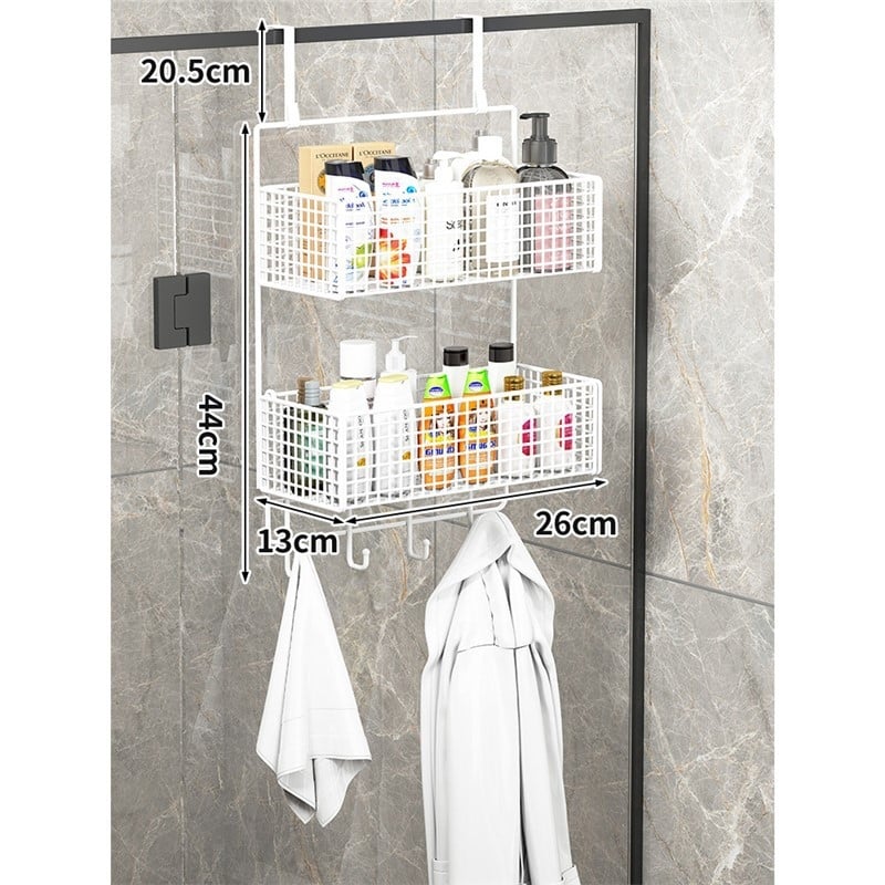 Raft de baie pentru depozitare – montaj fără găuri, din fier, 1 etaj, stil modern minimalist, model 0319160300