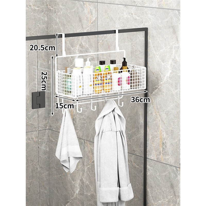 Raft de baie pentru depozitare – montaj fără găuri, din fier, 1 etaj, stil modern minimalist, model 0319160300