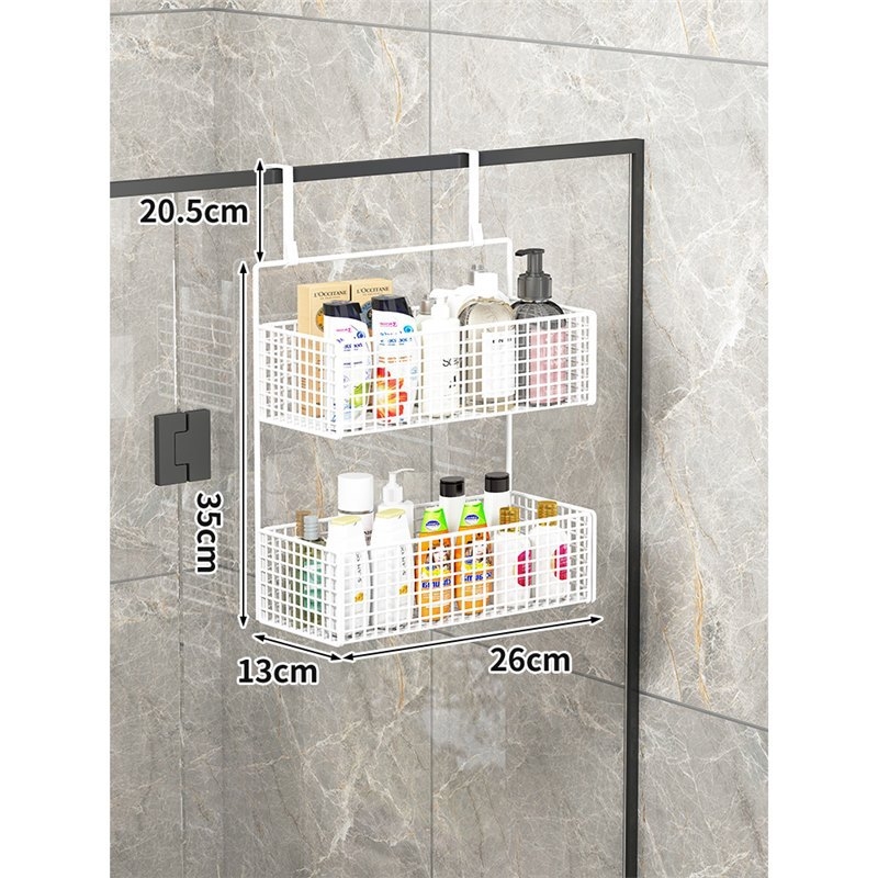 Raft de baie pentru depozitare – montaj fără găuri, din fier, 1 etaj, stil modern minimalist, model 0319160300