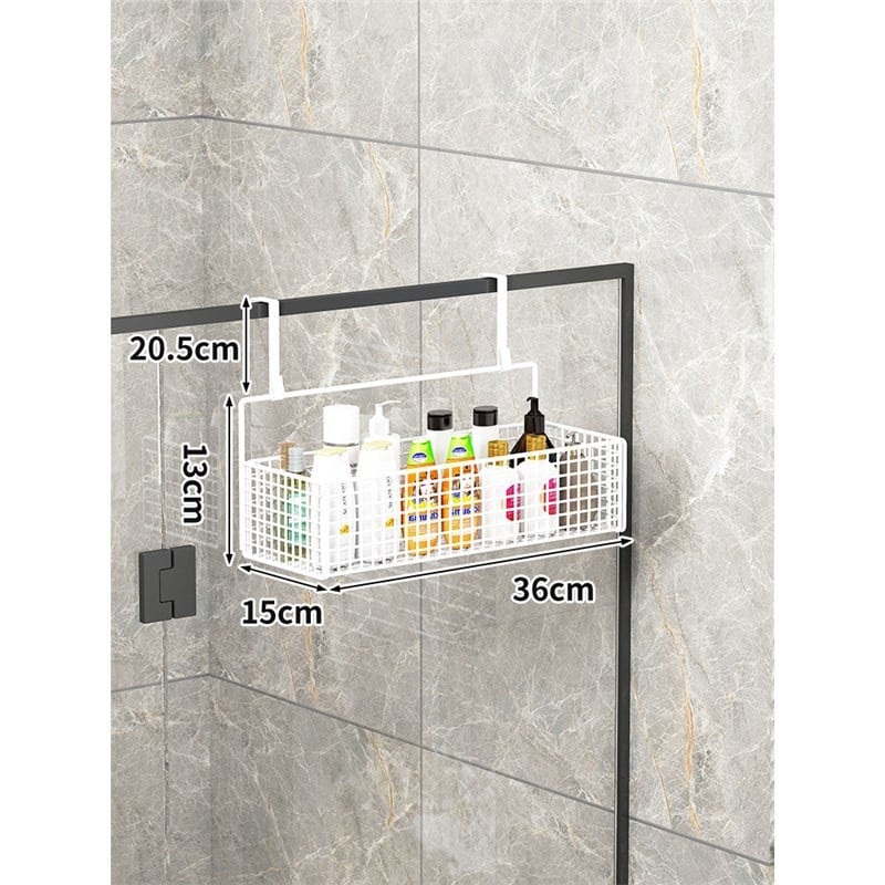 Raft de baie pentru depozitare – montaj fără găuri, din fier, 1 etaj, stil modern minimalist, model 0319160300