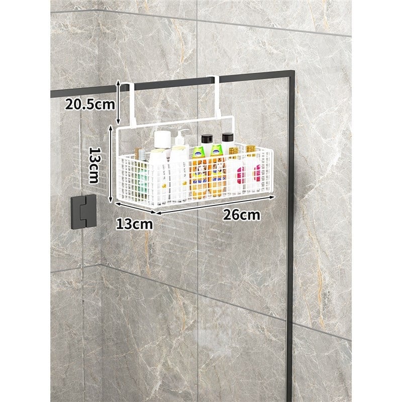 Raft de baie pentru depozitare – montaj fără găuri, din fier, 1 etaj, stil modern minimalist, model 0319160300