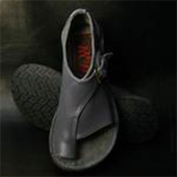 Sandale casual cu cataramă, partea superioară din PU artificial, talpă din cauciuc, formă a degetului: gură de pește, stil coreean