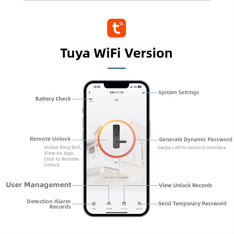 Chytrá zámka pre dvere z hliníkovej zliatiny s dvojstranným snímaním odtlačkov, prístupom heslo a kartou – vodeodolná, úzky rám. Uloží až 100 odtlačkov; viac než 100 000 otvorení; sken <0,05 s; materiál: hliníková zliatina.