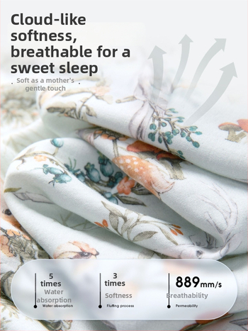 Υπνόσακος για παιδιά όλων των εποχών, λεπτός με διαχωρισμένα πόδια, γάζα από μπαμπού-βαμβάκι, αντιβακτηριακός και απομακρύνει την υγρασία