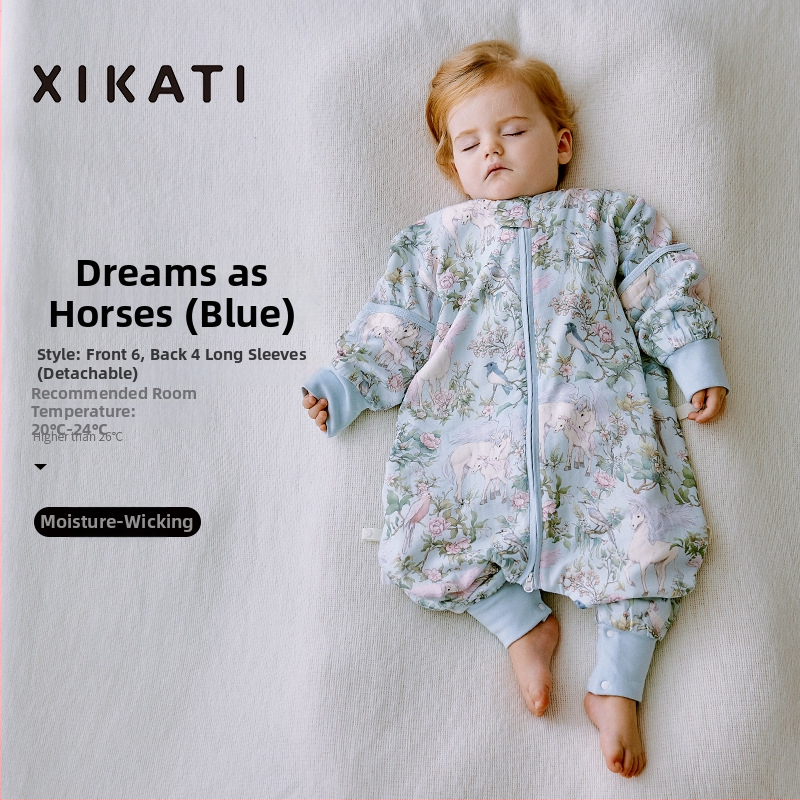 Υπνόσακος για παιδιά όλων των εποχών, λεπτός με διαχωρισμένα πόδια, γάζα από μπαμπού-βαμβάκι, αντιβακτηριακός και απομακρύνει την υγρασία