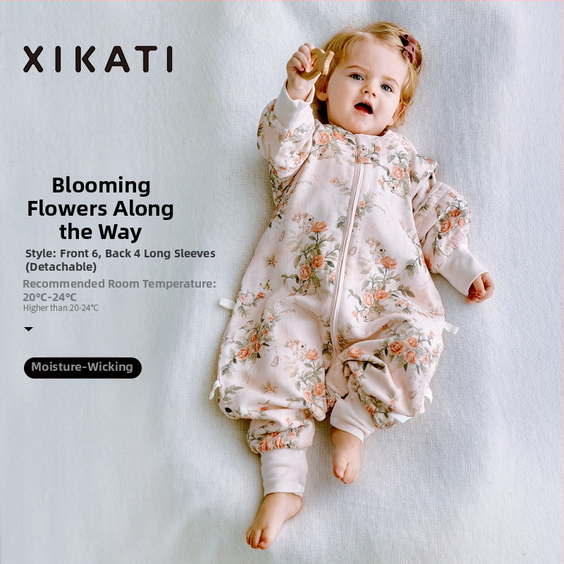 Υπνόσακος για παιδιά όλων των εποχών, λεπτός με διαχωρισμένα πόδια, γάζα από μπαμπού-βαμβάκι, αντιβακτηριακός και απομακρύνει την υγρασία