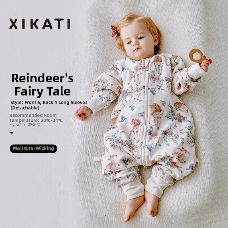 Υπνόσακος για παιδιά όλων των εποχών, λεπτός με διαχωρισμένα πόδια, γάζα από μπαμπού-βαμβάκι, αντιβακτηριακός και απομακρύνει την υγρασία