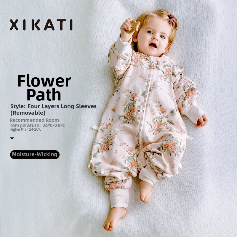 Υπνόσακος για παιδιά όλων των εποχών, λεπτός με διαχωρισμένα πόδια, γάζα από μπαμπού-βαμβάκι, αντιβακτηριακός και απομακρύνει την υγρασία