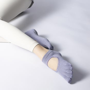 Женски чорапи за пет пръста за пилатес и йога, памук, неслизащи, антибактериални, попиване на пот, дезодориращи, против триене, лято