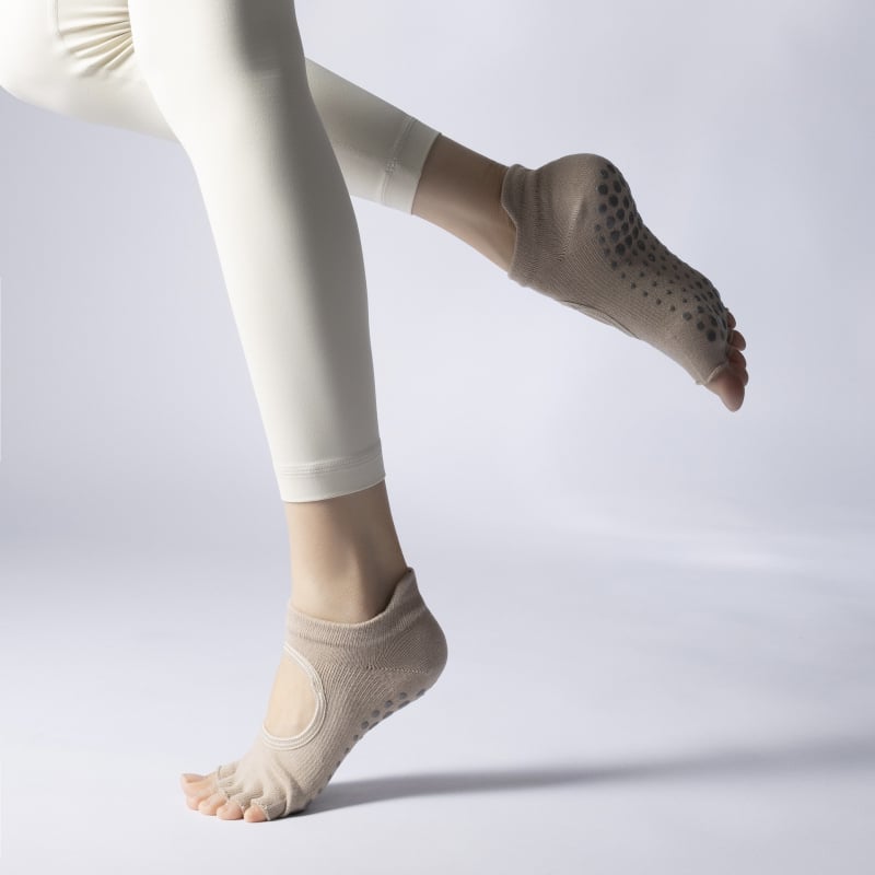 Женски чорапи за пет пръста за пилатес и йога, памук, неслизащи, антибактериални, попиване на пот, дезодориращи, против триене, лято