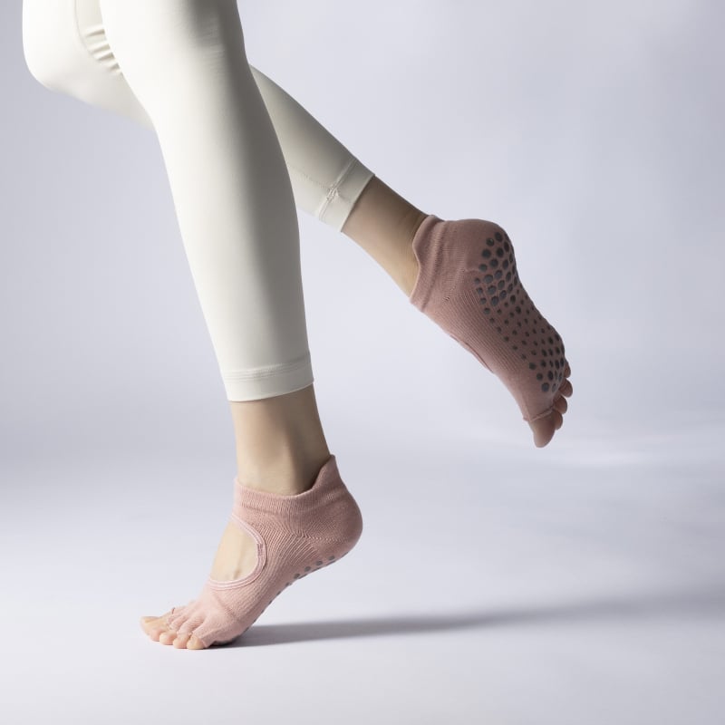 Женски чорапи за пет пръста за пилатес и йога, памук, неслизащи, антибактериални, попиване на пот, дезодориращи, против триене, лято