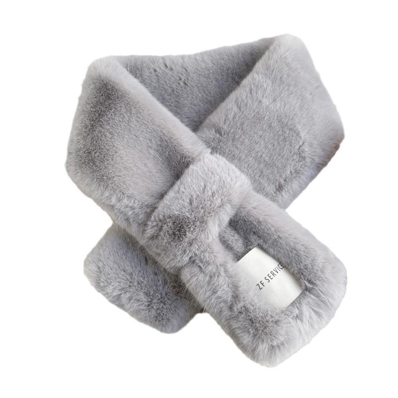 Γυναικείος χειμερινός φουλάρι, ψεύτικη γούνα μίνκ, ακρυλικό ύφασμα, φρέσκο και γλυκό στυλ, χειμώνας 2023