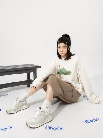 Γυναικείες αθλητικές παπούτσια με ύφασμα, κορδόνια, σόλα PVC, χαμηλό ύψος, αντι-οσμή