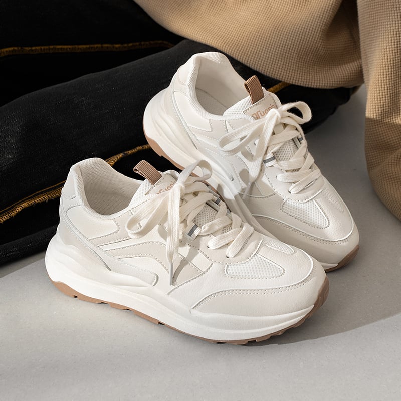 Γυναικείες αθλητικές παπούτσια με ύφασμα, κορδόνια, σόλα PVC, χαμηλό ύψος, αντι-οσμή