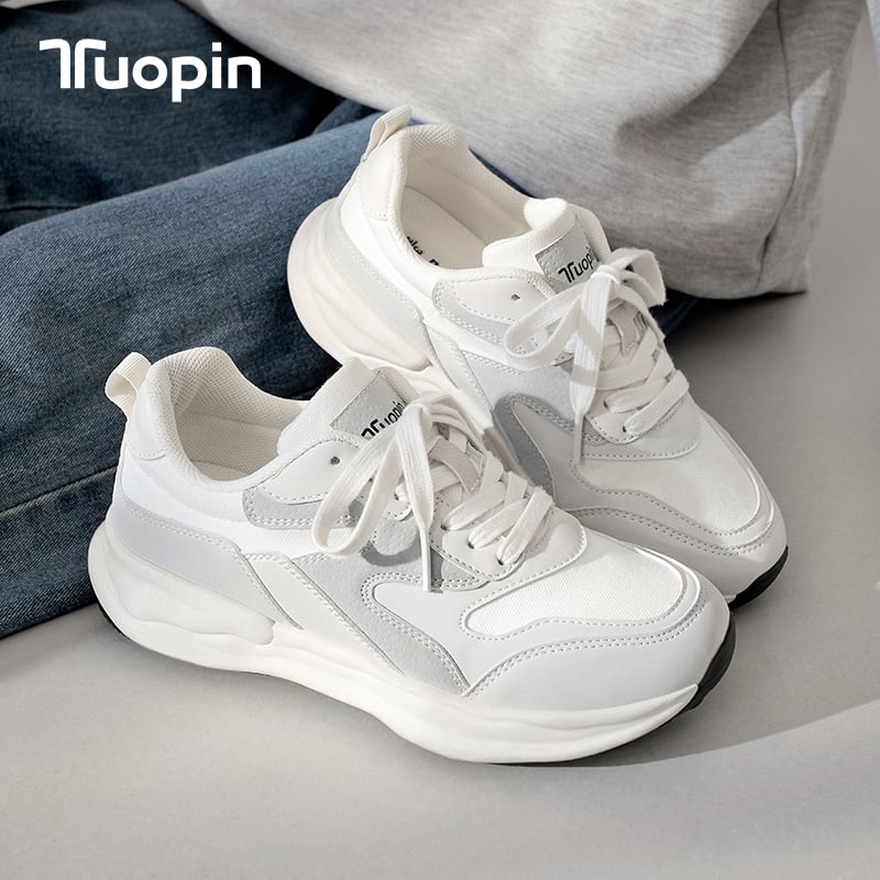 Γυναικείες αθλητικές παπούτσια με ύφασμα, κορδόνια, σόλα PVC, χαμηλό ύψος, αντι-οσμή