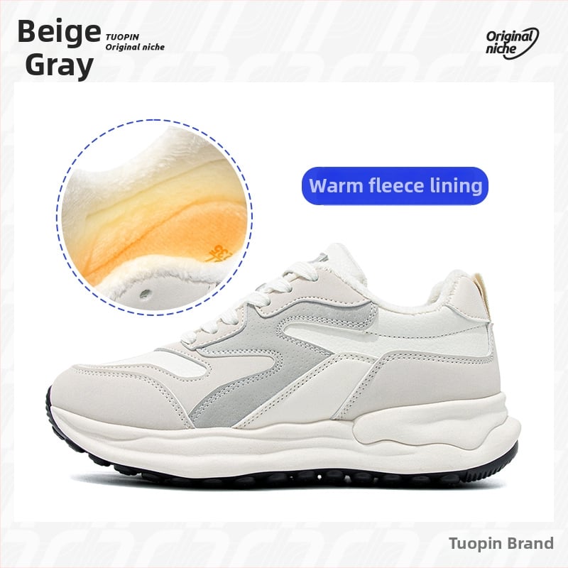 Γυναικείες αθλητικές παπούτσια με ύφασμα, κορδόνια, σόλα PVC, χαμηλό ύψος, αντι-οσμή