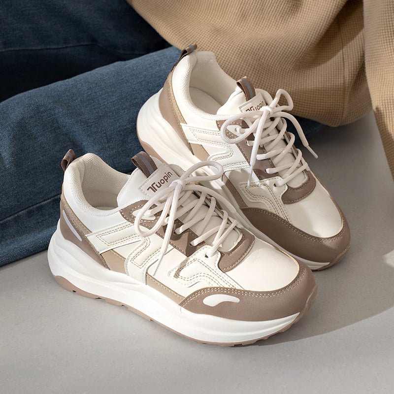 Γυναικείες αθλητικές παπούτσια με ύφασμα, κορδόνια, σόλα PVC, χαμηλό ύψος, αντι-οσμή