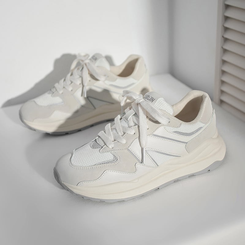 Γυναικείες αθλητικές παπούτσια με ύφασμα, κορδόνια, σόλα PVC, χαμηλό ύψος, αντι-οσμή