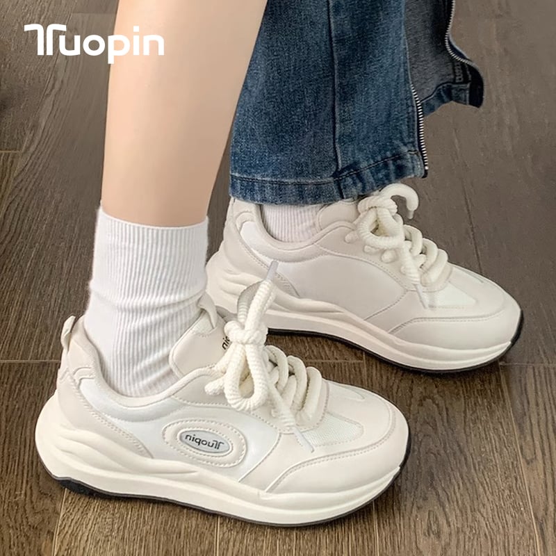 Γυναικείες αθλητικές παπούτσια με ύφασμα, κορδόνια, σόλα PVC, χαμηλό ύψος, αντι-οσμή