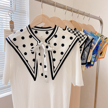 Γυναικείο καλοκαιρινό εξωτερικό γιλέκο από Ice Silk με γκραφίτι εκτύπωση, λεπτό πλέξιμο, δέσιμο φουλάρι και ψεύτικος γιακά, διακοσμητικό σάλι