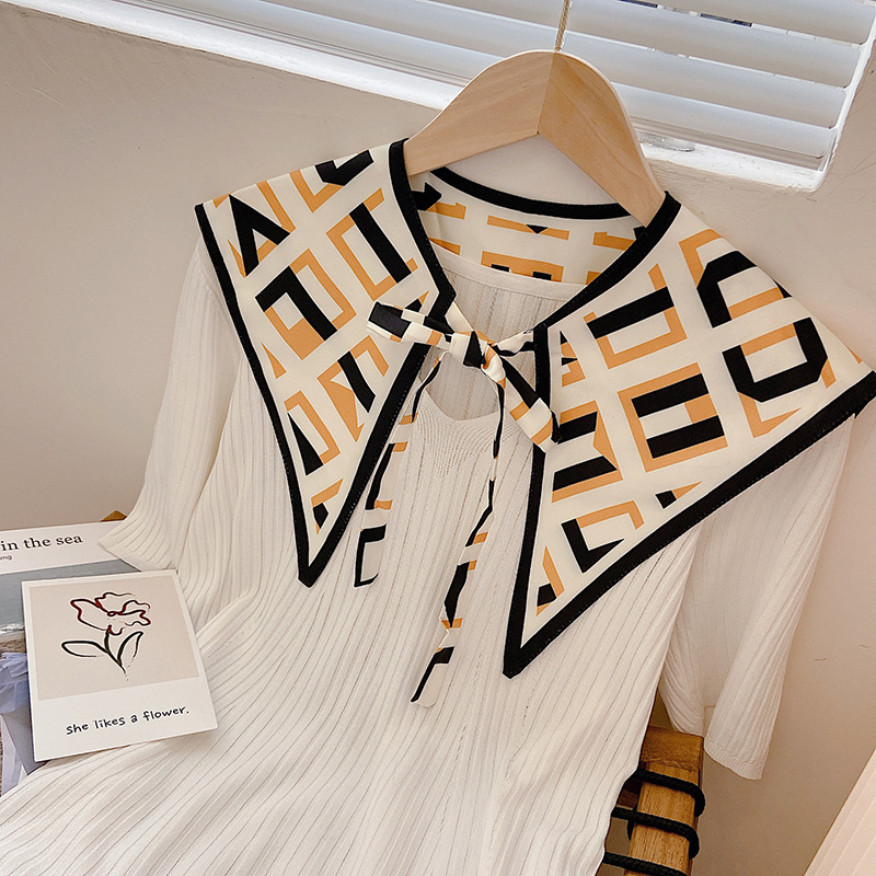 Γυναικείο καλοκαιρινό εξωτερικό γιλέκο από Ice Silk με γκραφίτι εκτύπωση, λεπτό πλέξιμο, δέσιμο φουλάρι και ψεύτικος γιακά, διακοσμητικό σάλι