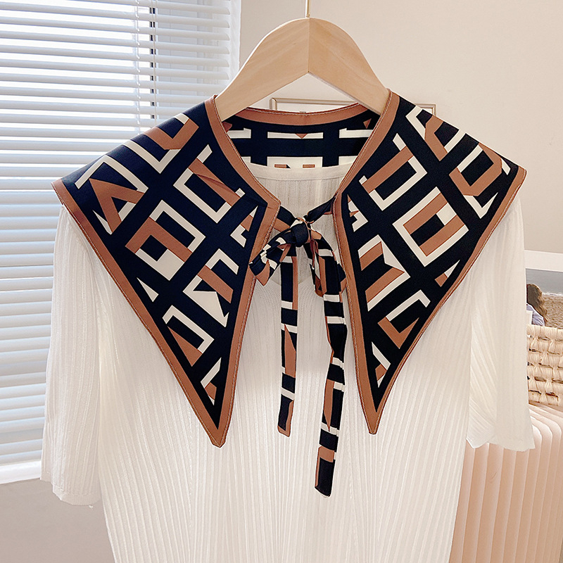 Γυναικείο καλοκαιρινό εξωτερικό γιλέκο από Ice Silk με γκραφίτι εκτύπωση, λεπτό πλέξιμο, δέσιμο φουλάρι και ψεύτικος γιακά, διακοσμητικό σάλι