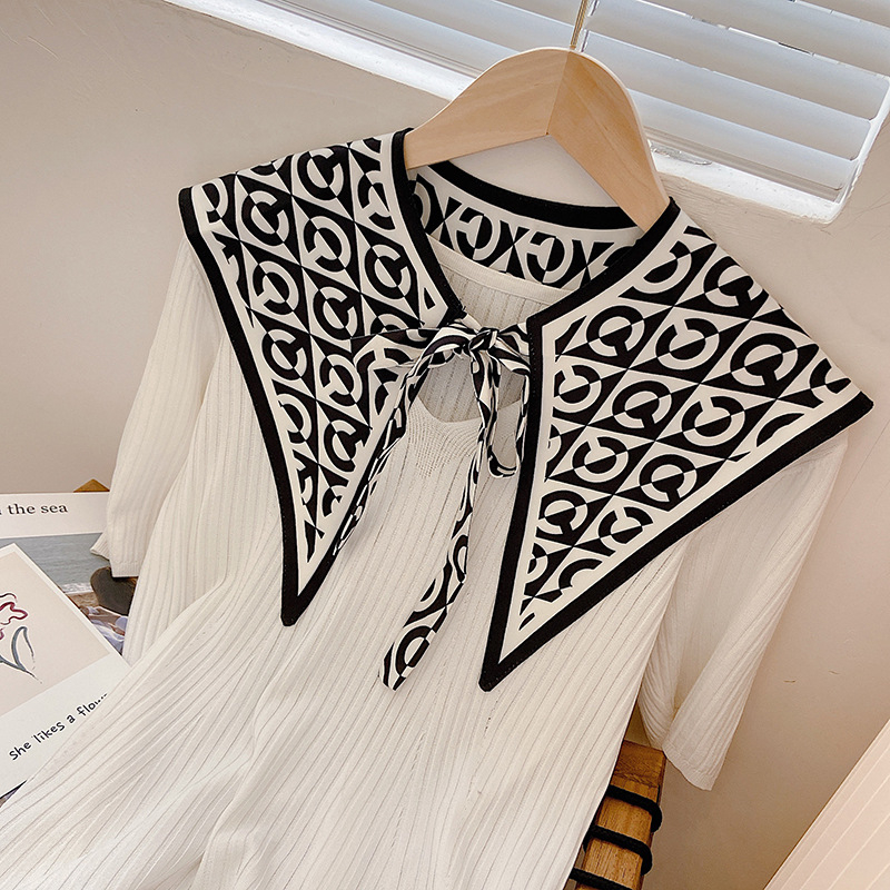 Γυναικείο καλοκαιρινό εξωτερικό γιλέκο από Ice Silk με γκραφίτι εκτύπωση, λεπτό πλέξιμο, δέσιμο φουλάρι και ψεύτικος γιακά, διακοσμητικό σάλι