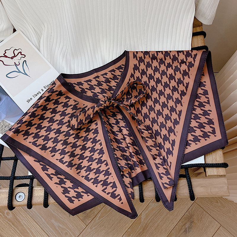 Γυναικείο καλοκαιρινό εξωτερικό γιλέκο από Ice Silk με γκραφίτι εκτύπωση, λεπτό πλέξιμο, δέσιμο φουλάρι και ψεύτικος γιακά, διακοσμητικό σάλι