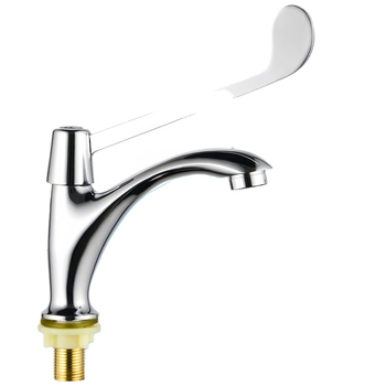 Medicinski umivaonik s lakatnim upravljanjem, zidna montaža, mesing, 0–50°C, 9 MPa, bakrena jezgra ventila