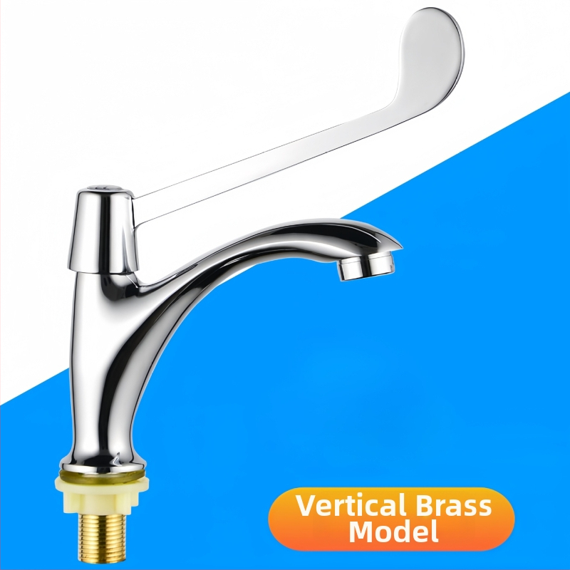 Medicinski umivaonik s lakatnim upravljanjem, zidna montaža, mesing, 0–50°C, 9 MPa, bakrena jezgra ventila