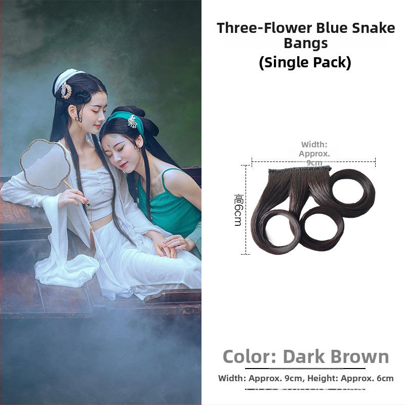 Перука с коси ресни, ръчно плетена, подходяща за всички форми лица