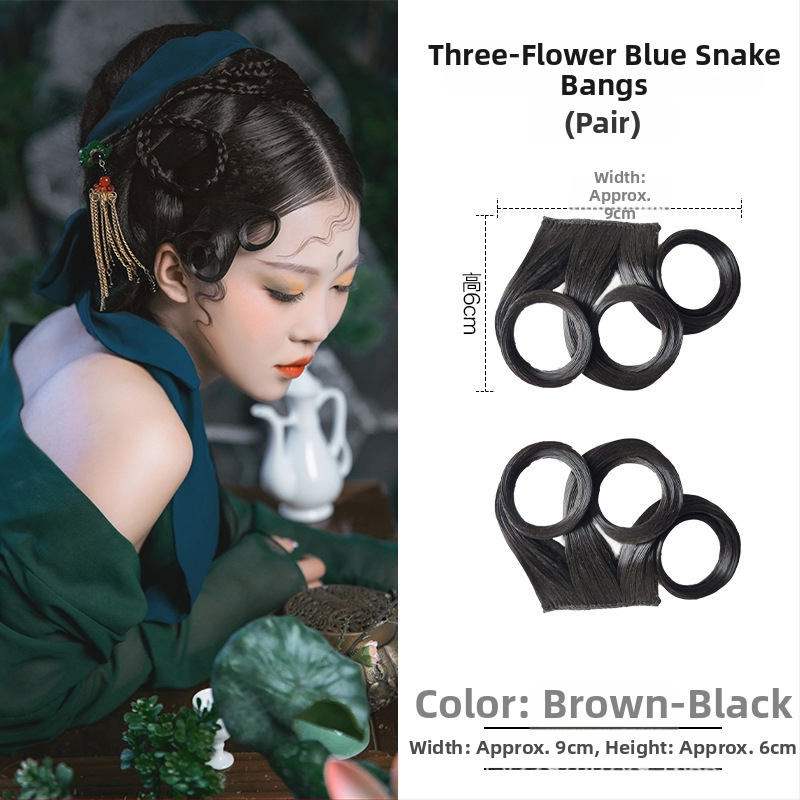 Перука с коси ресни, ръчно плетена, подходяща за всички форми лица