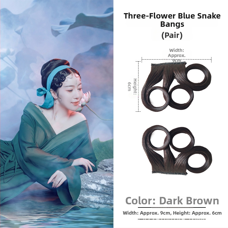 Перука с коси ресни, ръчно плетена, подходяща за всички форми лица