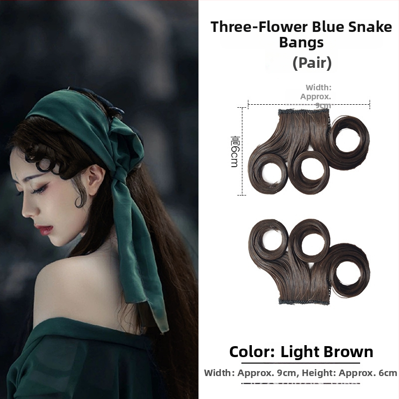 Перука с коси ресни, ръчно плетена, подходяща за всички форми лица