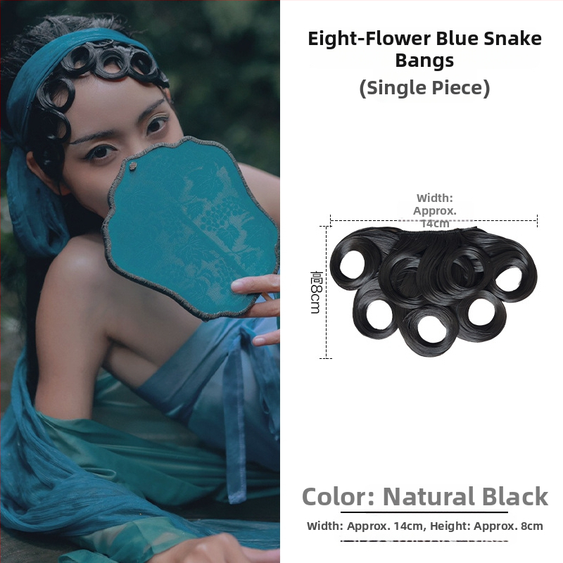 Перука с коси ресни, ръчно плетена, подходяща за всички форми лица