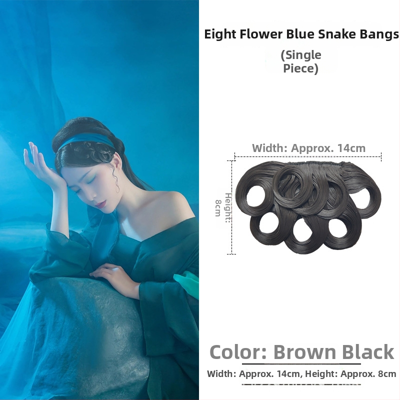 Перука с коси ресни, ръчно плетена, подходяща за всички форми лица